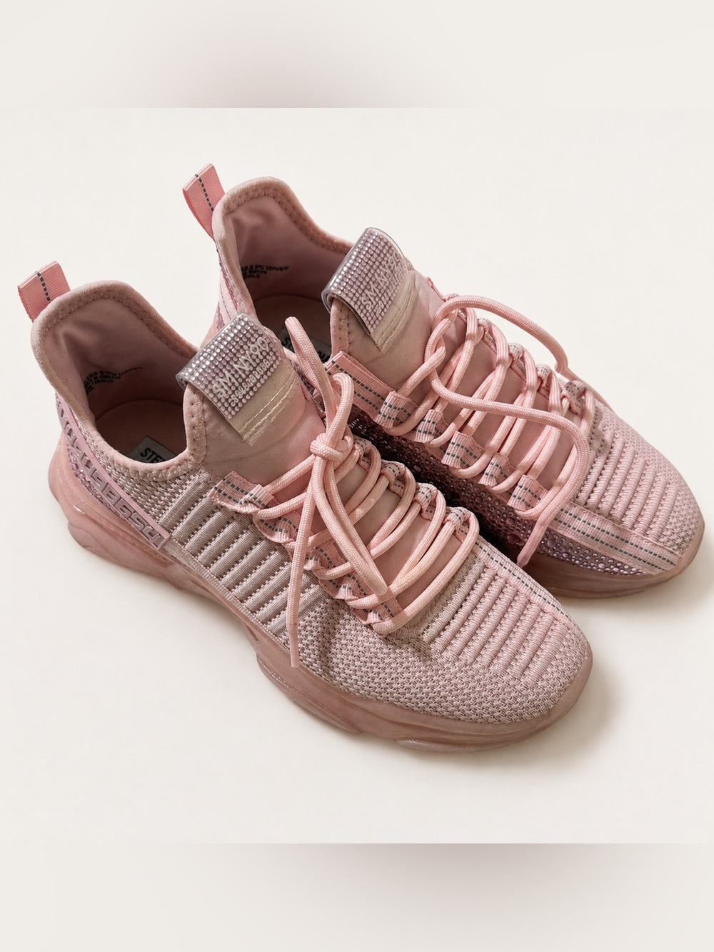 Steve Madden Maxima SM NY90 Pink Rhinestone Chunky Sneaker